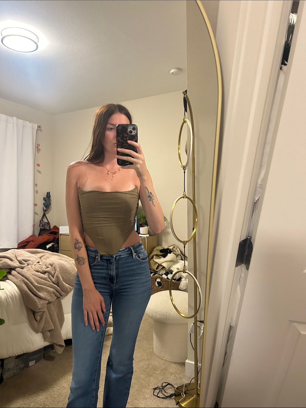 Strapless brown Women’s Bodysuit